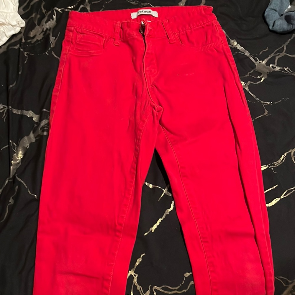 Red jeans